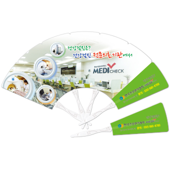 패션7쪽부채 (중 230mm) 꽃자루