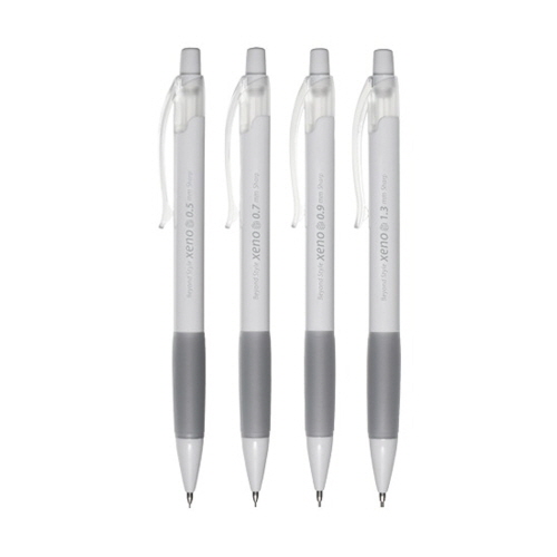 제노 샤프펜슬 (흰색) 0.5mm~1.3mm 1P