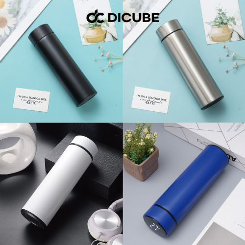 디큐브 스마트 LED 온도표시 텀블러 500ml