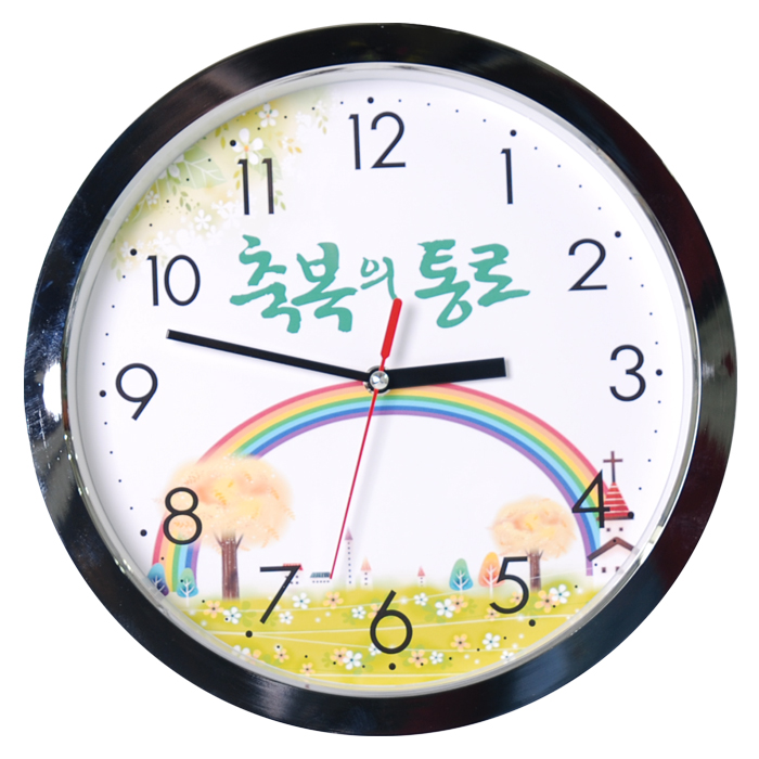 TS-280-3 크롬벽시계(무소음)