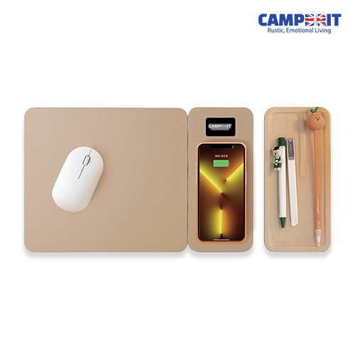 캠브리트 무선충전 마우스패드 3in1 분리형 LED white Light