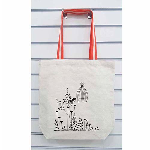 스트라이프웨빙 무지에코백 40x30x10cm