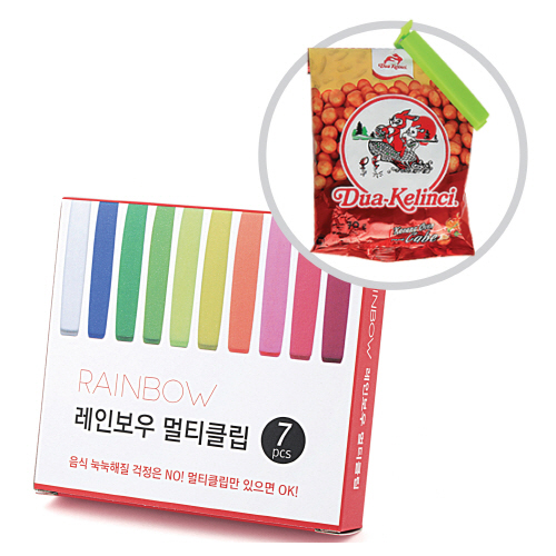 레인보우 멀티클립 봉지집게 7P(표준)