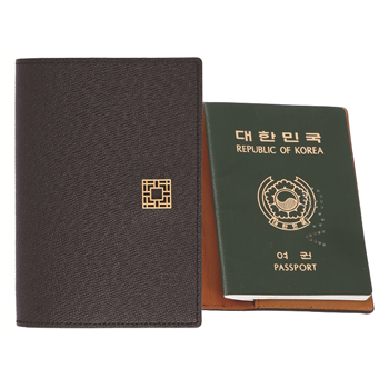 완자문소가죽투톤 여권지갑