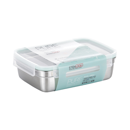 스텐락 국산 스텐밀폐용기 퓨어 직사각 7호 1800ml