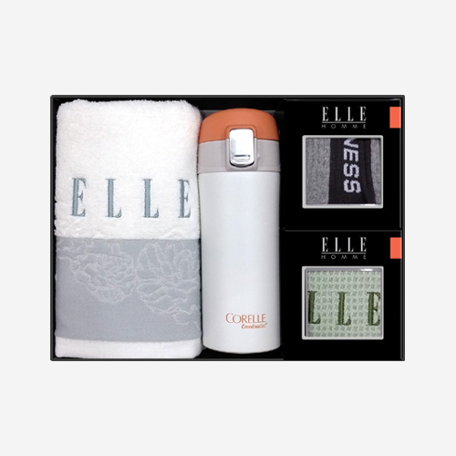 엘르 로즈세면타올 150g 1매+스포츠양말1족+20와플