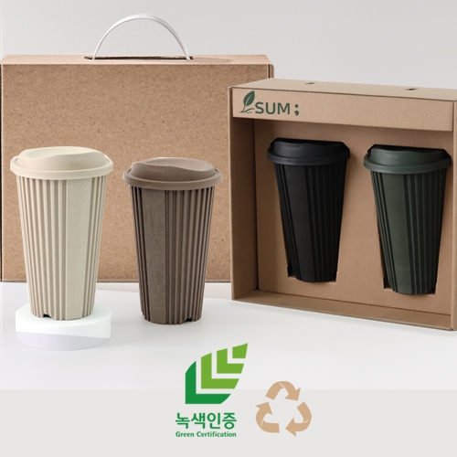 녹색인증 숨텀블러 넘버원 탄소중립 친환경텀블러 420ml 식기세척기,전자