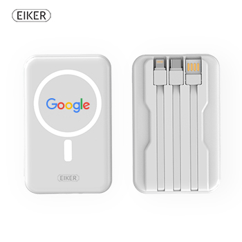 EIKER 맥세이프 마그네틱 유무선 겸용 미니 일체형보조배터리 10000