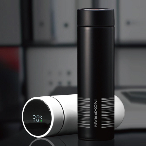 이녹스프랑 스마트 터치미 온도계 녹차망텀블러 450ml
