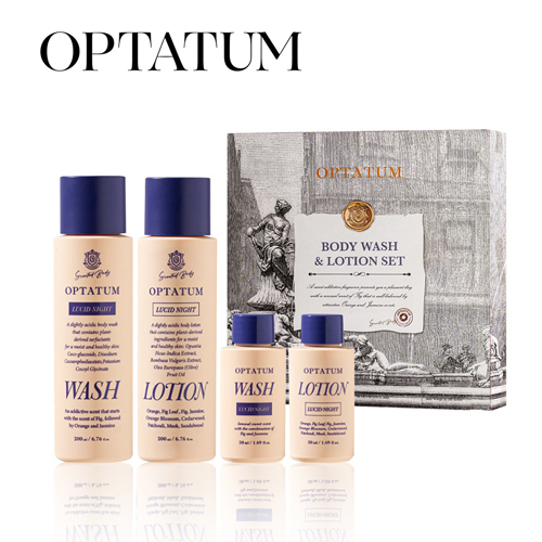 옵타움 OPTATUM 퍼퓸 바디워시&바디로션 4종 선물세트(루시드 나잇향