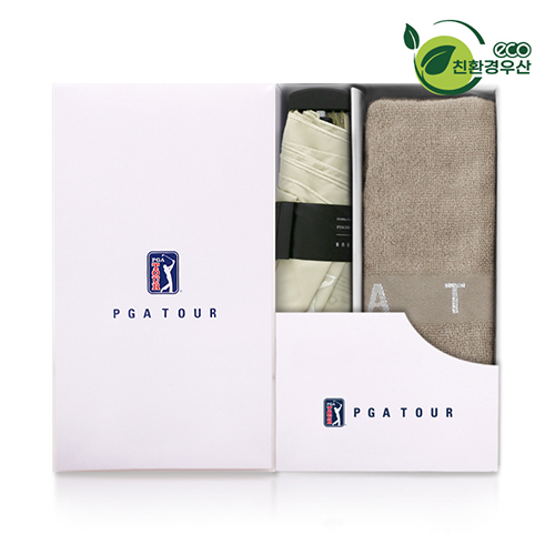 PGA 친환경그린 3단수동 사각스키니 우산+130g면사