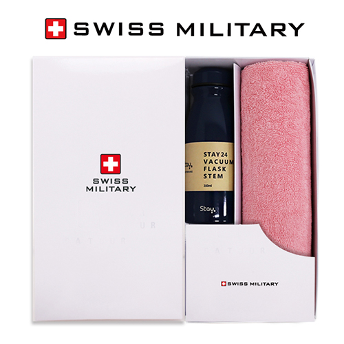 스위스밀리터리 150g면사타올+스테이24 텀블러 (350ml) 세트