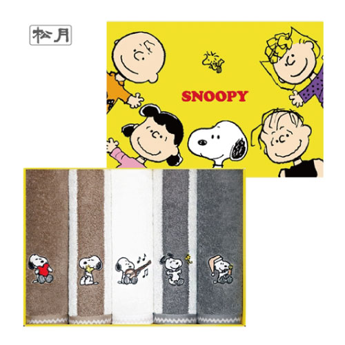 송월 스누피 멜로우 170g 5매 선물세트 (쇼핑백)