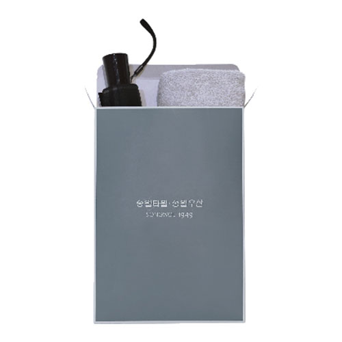 송월 콤보세트 3단 모던체크우산 1P + 뉴컬러 무지4
