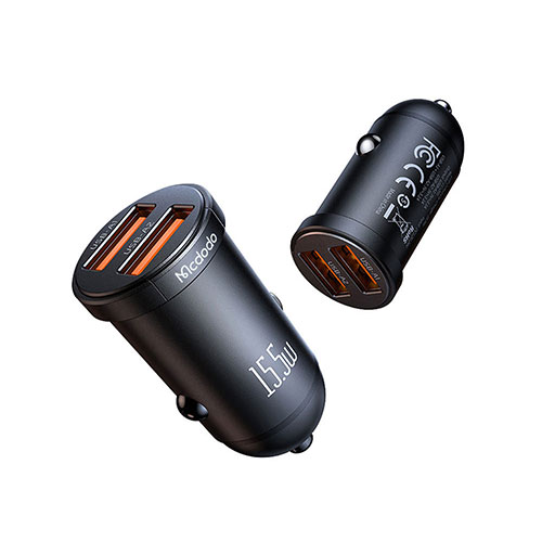 맥도도 15.5W 미니 2포트 LED 차량용 고속충전기 USB-A타입X2