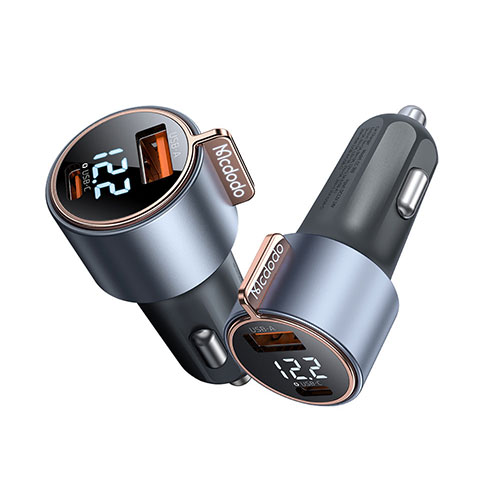 맥도도 75W 디스플레이 2포트 차량용 고속충전기 (C타입+USB-A타입