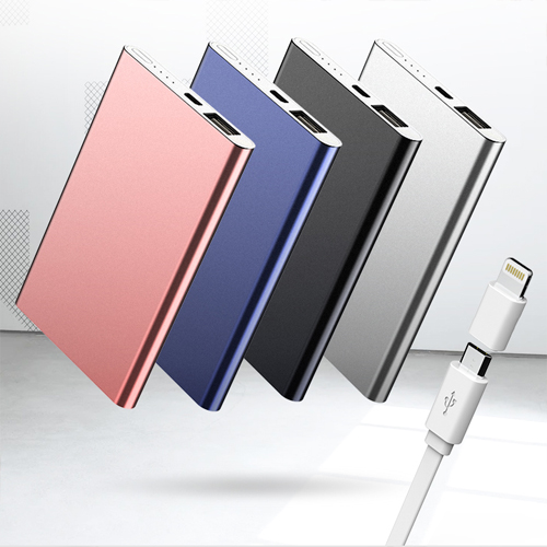메탈 보조배터리 5핀/8핀젠더 4,000mAh