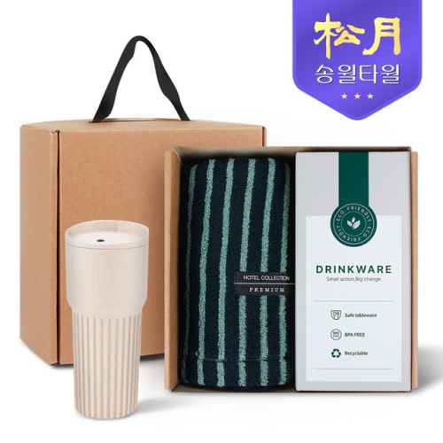 송월타올 리빙 기프트세트 8. 호텔컬렉션 스트라이프44 타올 220g X