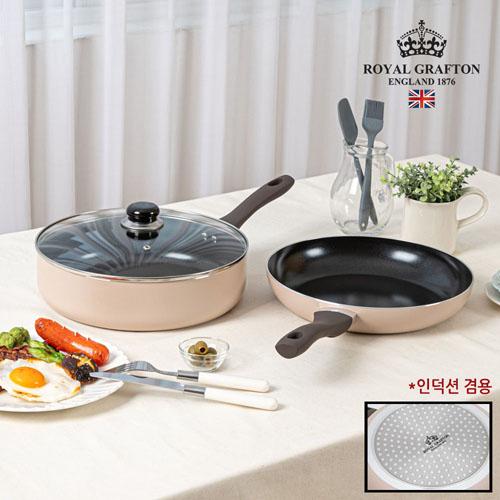 로얄그래프톤 크레마 인덕션겸용(IH) 세라믹코팅 후라이팬28cm + 궁중