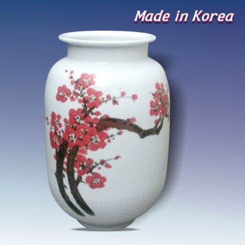 백자일자형매화