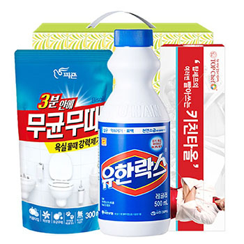 무균무때 유한락스 빨아쓰는키친타올 3종