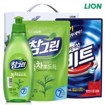 유기농 참그린300용기 녹차300리필 비트액체 3종