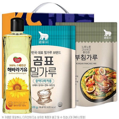 동원 해바라기유 + 곰표 밀가루 + 부침가루 3종 선물세트