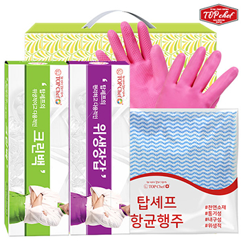 고무장갑32cm 크린백 위생장갑 항균행주 4종