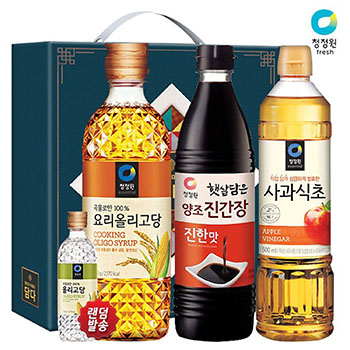 청정원 올리고당700 진간장 사과식초 3종