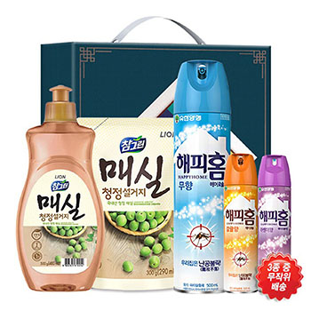 참그린매실500용기 매실300리필 해피홈 3종