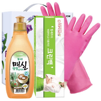 친환경 참그린매실300용기 크린백 고무장갑32cm 3종