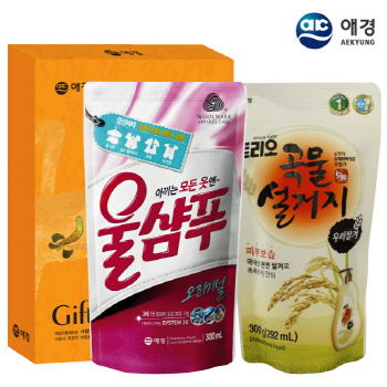 애경 울샴푸 곡물설거지300리필 2종