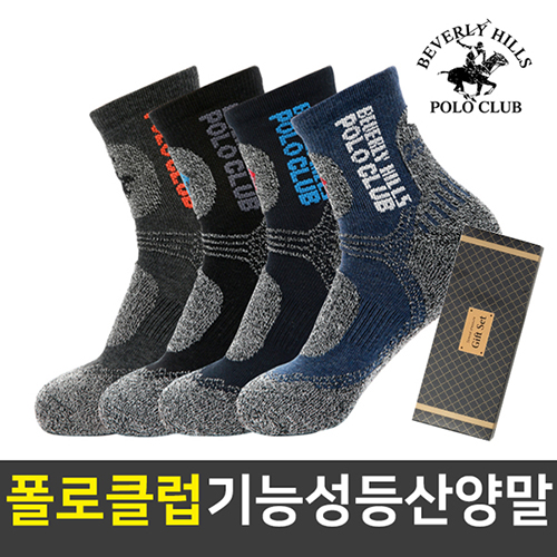 폴로클럽 기능성 중목 등산양말 (남)