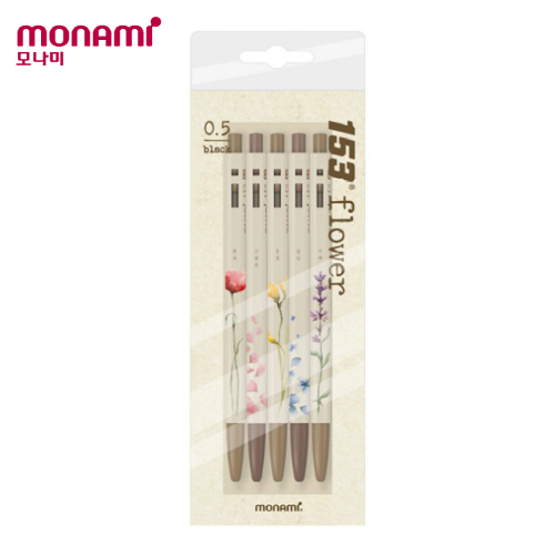 모나미 153 플라워 5P 세트 0.5 mm