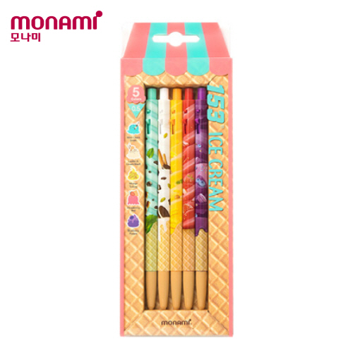 모나미 153 아이스크림 5P 세트 0.5 mm