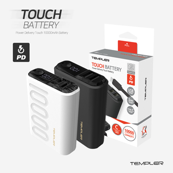 템플러 PD 급속충전 터치 10000mAh QC3.0 보조배터리