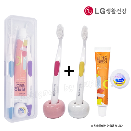 커플 LG미세모+페리오+치실 칫솔치약세트