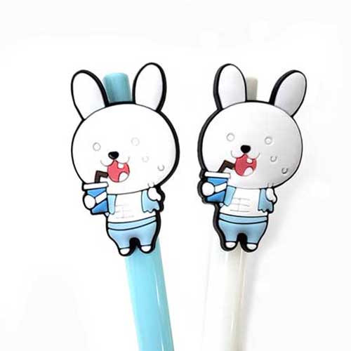 위즈(wiz) 고무 캐릭터볼펜 - 통끼 (기성품) 0.7mm