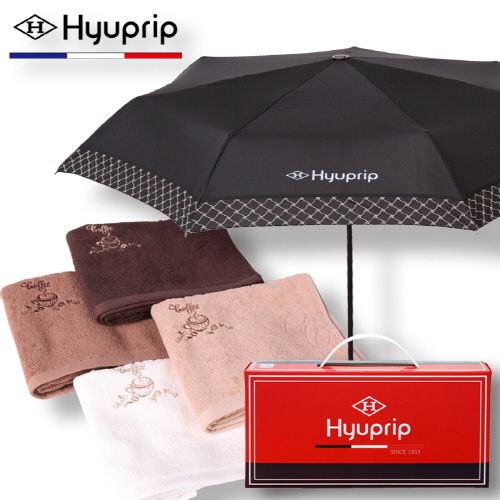 협립 3단 커넥션보다 수동우산+카페타월 115g 1P 세트